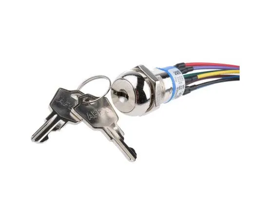 63-7699-91 Key Switch, Double Pole Single Throw (DPST), 4 A @ 28 V dc 3-Way, -30 → +85°C JD10F126W