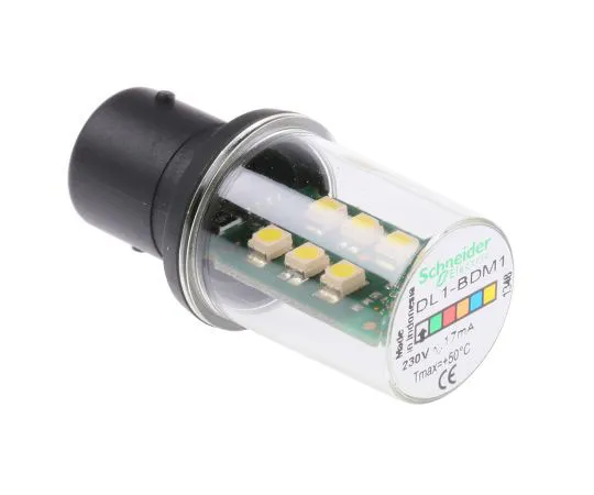 63-7557-05 BA15d LED Lamp, White, 230 V ac, 30 mA DL1BDM1