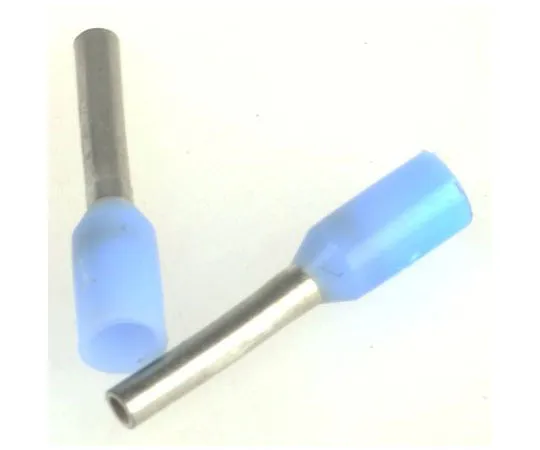63-7682-13 TE Connectivity Insulated Crimp Bootlace Ferrule, 6mm Pin Length, 0.75mm Pin Diameter, 0.25mm² Wire Size, Blue 966066-1