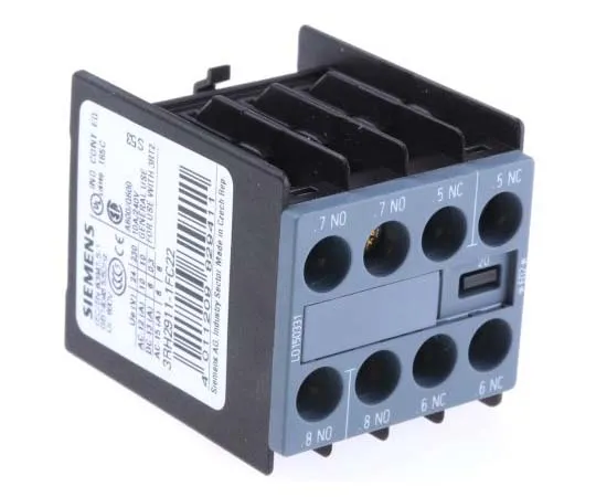 63-7721-15 Siemens Sirius Innovation 3RH2, 2NO/2NC (4), Auxiliary Contact, Snap-On, 6 A dc, 10 A ac 3RH2911-1FC22