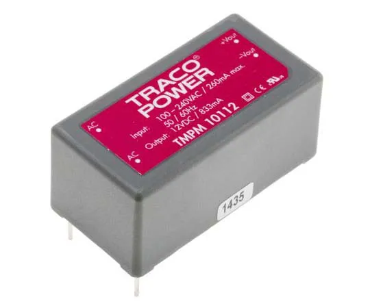 63-7725-41 TRACOPOWER 10W 1 Output Embedded Switch Mode Power Supply SMPS, 833mA, 12V dc Encapsulated TMPM 10112