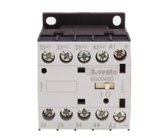 63-7690-99　Lovato 4 Pole Contactor, 10 A, 24 V dc Coil, Orange, 4NO　11BG0040D024