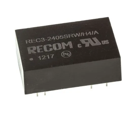 63-7568-44 Recom REC3 3W Isolated DC-DC Converter Through Hole, Voltage in 18 → 36 V dc, Voltage out 5V dc REC3-2405SRW/H4/A