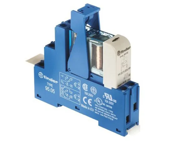 63-7646-08 Finder 24V dc DIN Rail Interface Relay Module, DPDT 48.52.7.024.0050SPA