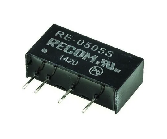 63-7567-95 Recom RE 1W Isolated DC-DC Converter Through Hole, Voltage in 4.5 → 5.5 V dc, Voltage out 5V dc RE-0505S