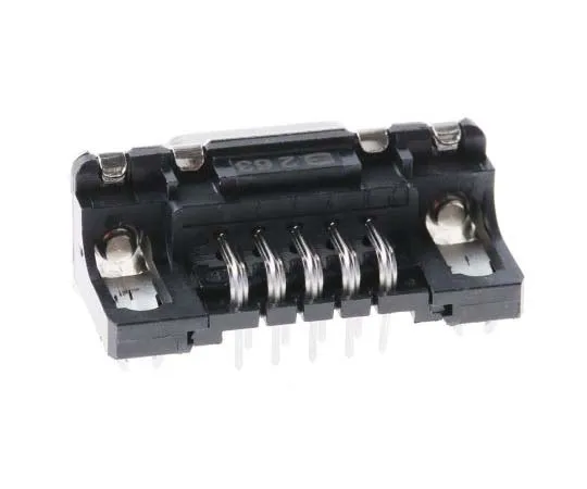 63-7701-12 Harting 9 Way Right Angle Through Hole PCB D-sub Connector Socket, 2.74mm Pitch, with 4-40 UNC Female Screwlocks, 9661526617