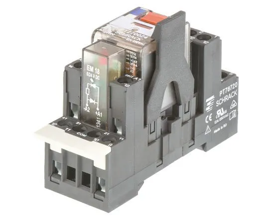 63-7586-60 TE ConnectivityPT DPDT Non-Latching Relay DIN Rail, 24V dc Coil PT2S7LC4 8-1415074-1