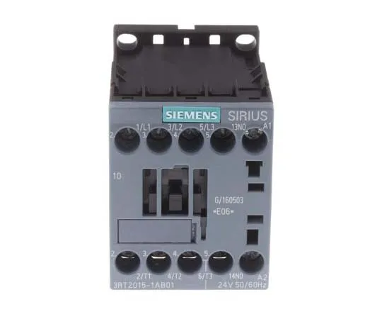 63-7721-18 Siemens 3 Pole Contactor, 7 A, 24 V ac Coil, SIRIUS Innovation, 3NO, 3 kW 3RT2015-1AB01