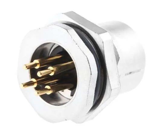 63-7726-53 Binder 713 Series M12 Panel Mount Connector, 4 contacts Socket 09-3432-90-04