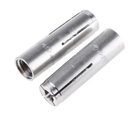 63-7643-06 RS Pro Stainless Steel Drop In Anchor M10, fixing hole diameter 12mm, length 40mm 622-1720