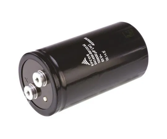 63-7625-31 EPCOS 0.1F 63V dc Aluminium Electrolytic Capacitor, Chassis Mount 76.9 (Dia.) x 143.2mm +85°C 76.9mm B41456B8100M000