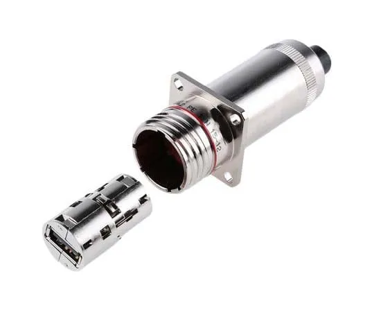 63-7704-39 Amphenol USBF TV Series, Panel Mount Type A USB Connector, Receptacle USBFTV2PE1N