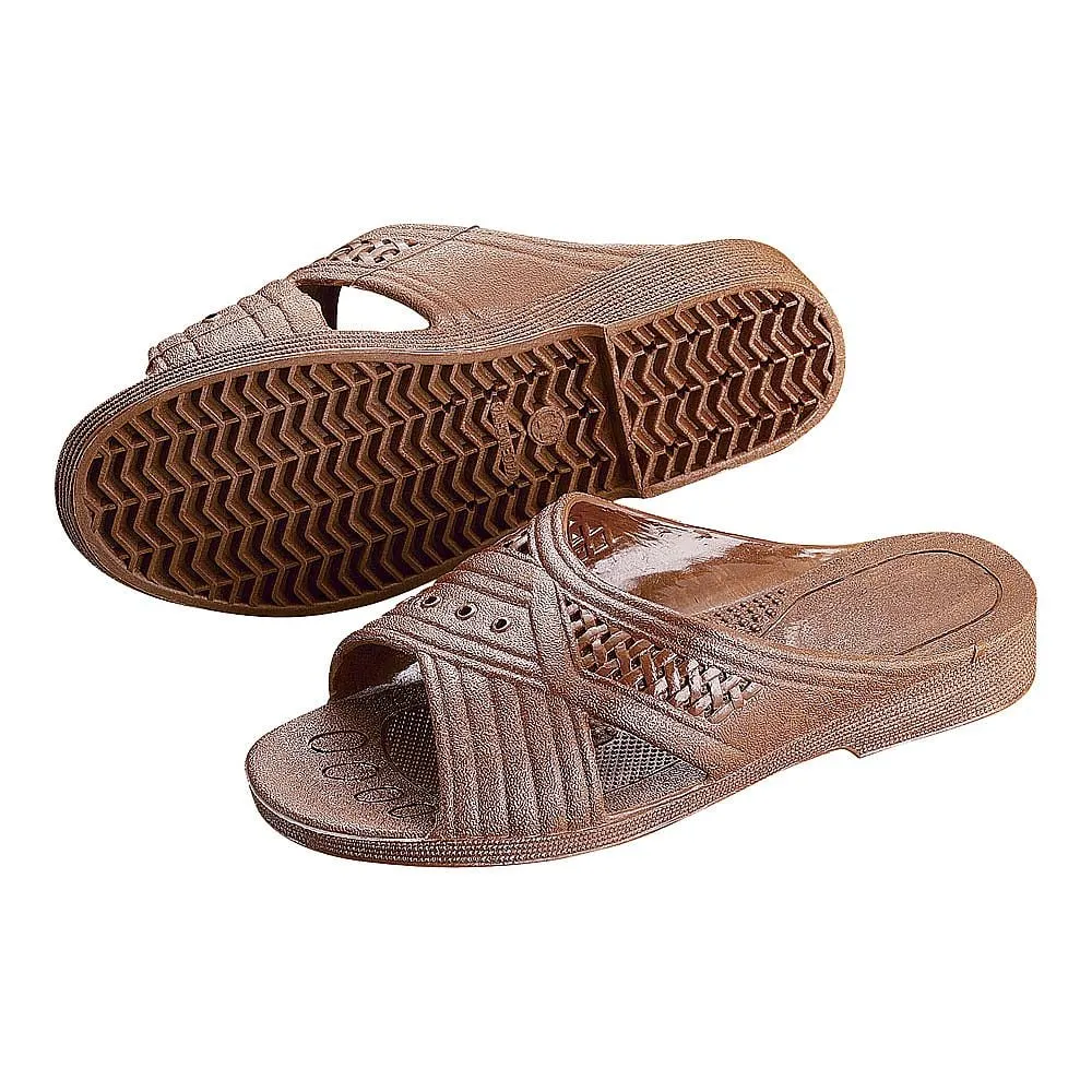 64-9284-39 Men's Shower Sandals M Chocolate in Front SSV3909