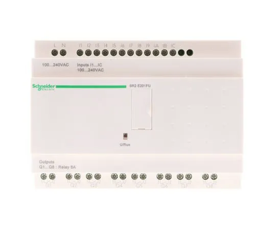 63-7572-42 Schneider Electric Zelio Logic Module, 100 → 240 V ac Relay, 12 x Input, 8 x Output Without Display SR2E201FU