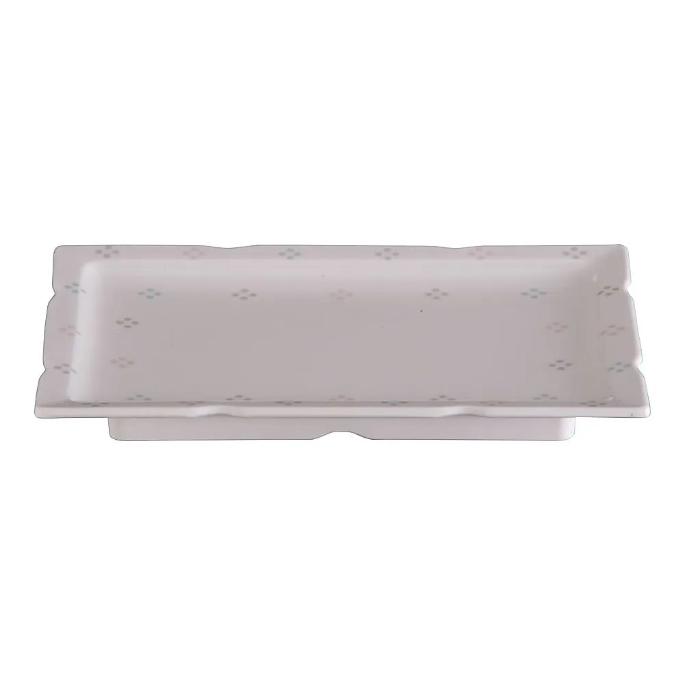 62-6849-87 Melamine Hanamon Long Square Dish M-337-KA