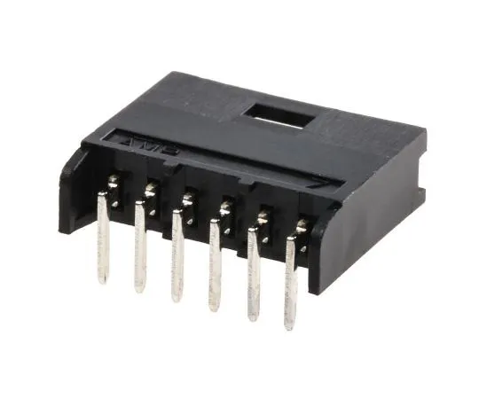 63-7554-39 TE Connectivity AMPMODU MOD II, 6 Way, 1 Row, Right Angle PCB Header 280379-2