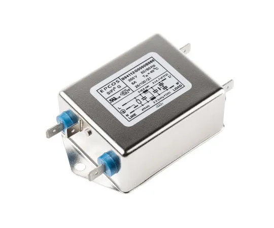 63-7589-53 EPCOS B84112G Series 6A 250 V ac 50 → 60Hz Chassis Mount RFI Filter, with Screw Terminals, Single Phase B84112G0000B060