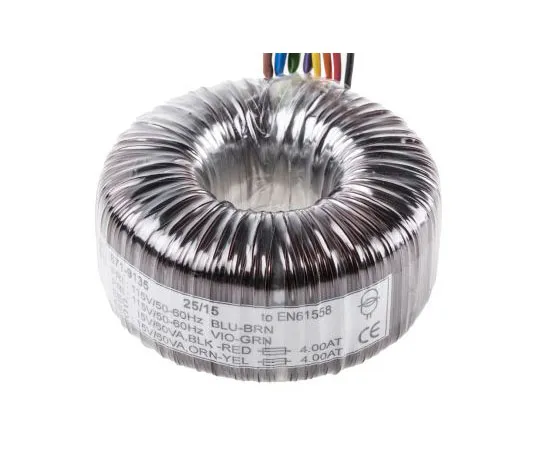 63-7671-13 2 Output Toroidal Transformer, 120VA, 2 x 15V ac 173-0134
