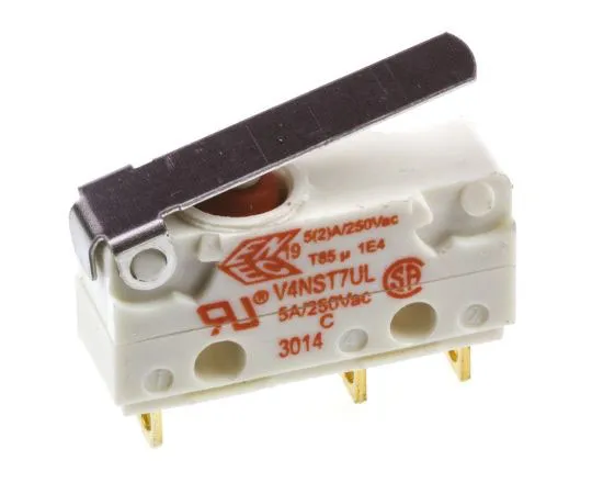 63-7567-14 SPDT-NO/NC Short Lever Microswitch, 5 A @ 250 V ac V4NST7Y1UL