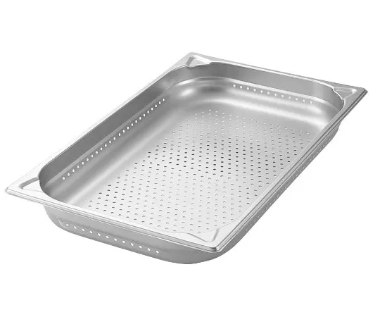 63-7112-22 Prochef 18-8 Hole Light GN Pan Reinforced with Overlap Prevention 1/1 100 mm 3570201
