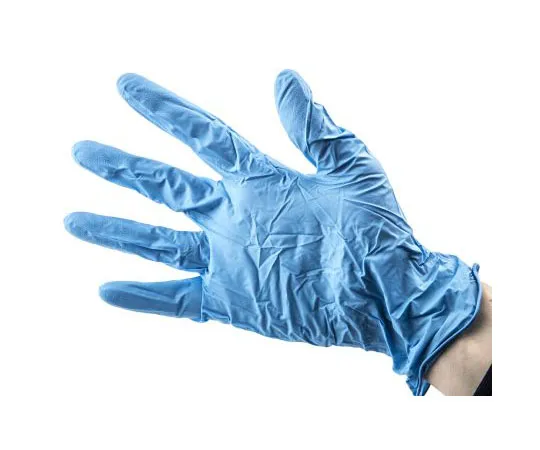 63-7630-31 Delta Plus Blue Nitrile Gloves size 8.5 - L Powder-Free x 100 V1400B10008