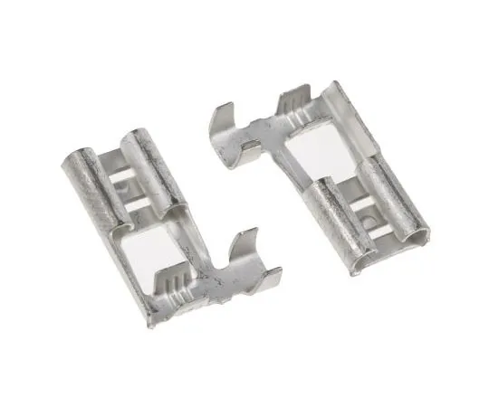 63-7681-79 TE Connectivity FASTON .250 Series Uninsulated Crimp Flag Terminal, 0.5mm² to 1.5mm², 20AWG to 15AWG, Tin Plated 180430-2