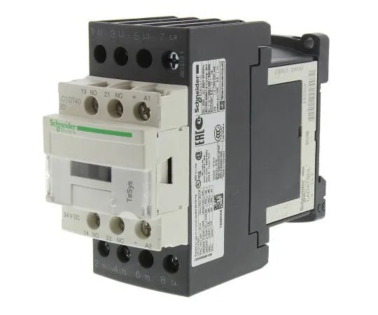 63-7631-26 Schneider Electric 4 Pole Contactor, 40 A, 24 V dc Coil, TeSys D, 4NO LC1DT40BD