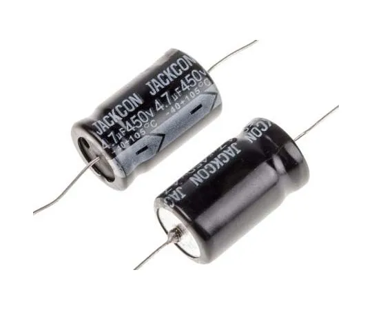 63-7727-81 RS PRO 4.7μF 450V dc Aluminium Electrolytic Capacitor, Through Hole 13 (Dia.) x 22mm +105°C 13mm 22mm 162-0726