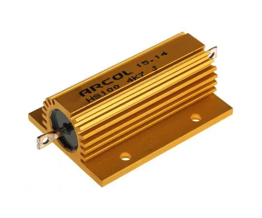 63-7637-23 Arcol HS100 Series Aluminium Ho***d Axial Wire Wound Panel Mount Resistor, 4.7kΩ ±5% 100W HS100 4K7 J