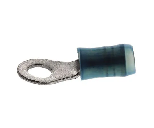 63-7681-91 TE Connectivity PIDG Series Insulated Crimp Ring Terminal, M4 Stud Size, 1mm² to 2.6mm² Wire Size, Blue 51864-1