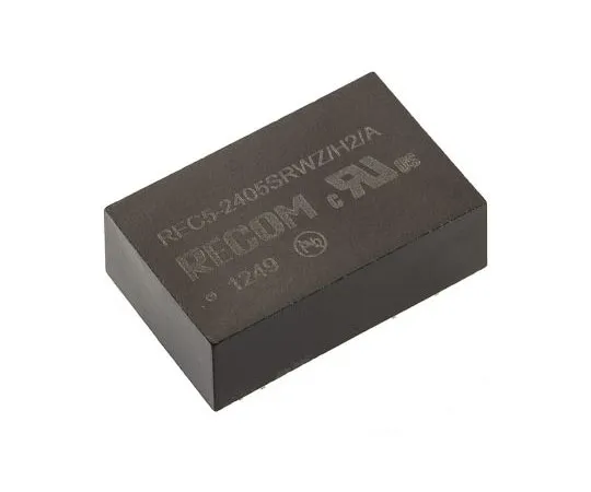 63-7672-15 Recom REC5 5W Isolated DC-DC Converter Through Hole, Voltage in 9 → 36 V dc, Voltage out 5V dc Medical Approved REC5-2405SRWZ/H2/A
