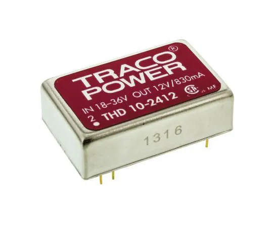 63-7599-95 TRACOPOWER THD 10 10W Isolated DC-DC Converter Through Hole, Voltage in 18 → 36 V dc, Voltage out 12V dc THD 10-2412
