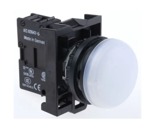 63-7554-99 Eaton M22 Series, White Pilot Light Head, 22.5mm Cutout 78639220 & M22-L-W+M22-A+M22-LED-W
