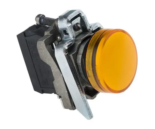 63-7632-76 Schneider Electric Harmony XB4 Orange LED Pilot Light, 22mm Cutout, IP66, IP67, IP69, IP69K, 24 V ac/dc, 3 A ac, 270 mA XB4BVB5
