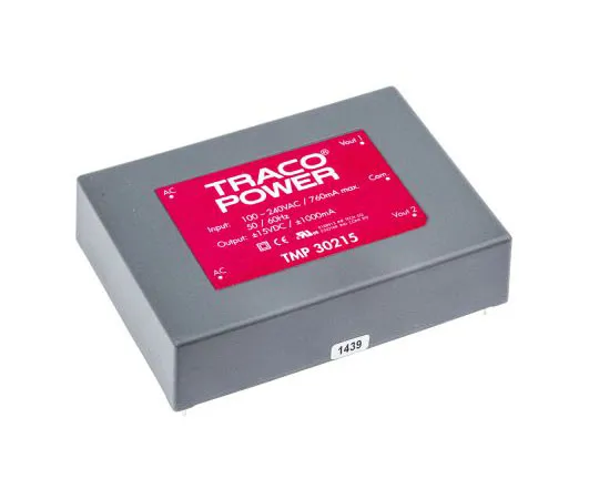 63-7654-66 TRACOPOWER 30W Dual Output Embedded Switch Mode Power Supply SMPS, 1A, ±15V dc Encapsulated TMP 30215