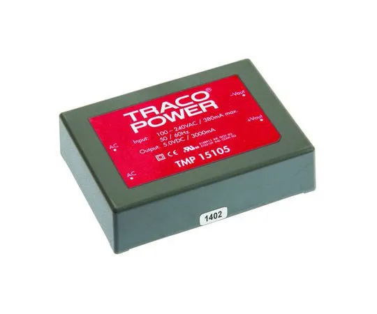 63-7654-57 TRACOPOWER 15W 1 Output Embedded Switch Mode Power Supply SMPS, 3A, 5V dc Encapsulated TMP 15105