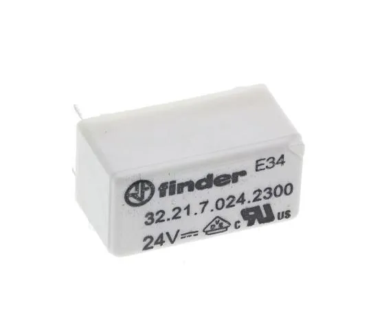 63-7584-37 Finder32 Series SPNO Non-Latching Relay PCB Mount, 24V dc Coil, 6A 32.21.7.024.2300