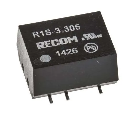 63-7722-78 Recom R1S 1W Isolated DC-DC Converter Surface Mount, Voltage in 2.97 → 3.63 V dc, Voltage out 5V dc R1S-3.305