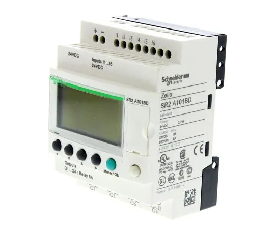 63-7565-42 Schneider Electric Zelio Logic Module, 24 V dc Relay, 6 x Input, 4 x Output With Display SR2A101BD
