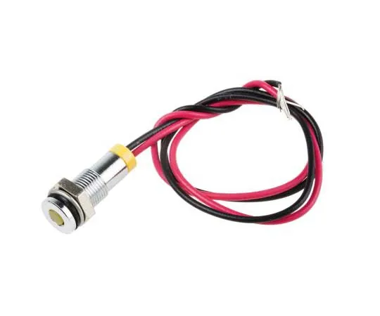 63-7708-63 RS PRO Yellow Indicator, 2 V dc, 6mm Mounting Hole Size, Lead Wires Termination, IP67 700-1798