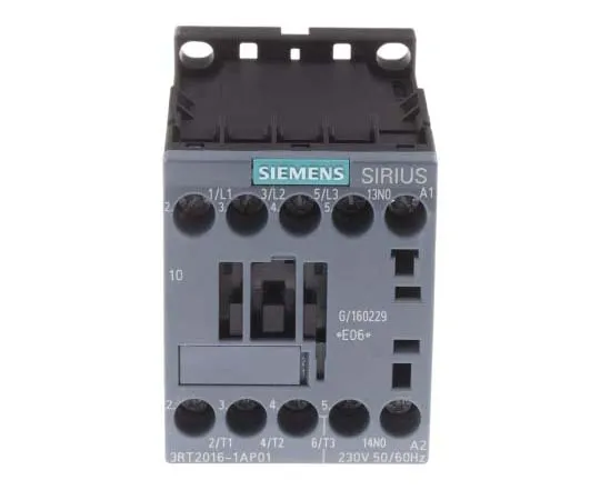 63-7721-33 Siemens 3 Pole Contactor, 9 A, 230 V ac Coil, SIRIUS Innovation, 3NO, 4 kW 3RT2016-1AP01