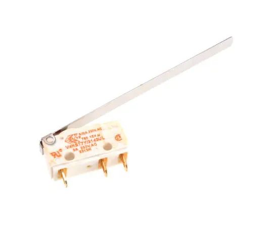 63-7567-16 SP-NO/NC Long Hinge Lever Microswitch, 5 A @ 250 V ac V4NST7Y/3140UL