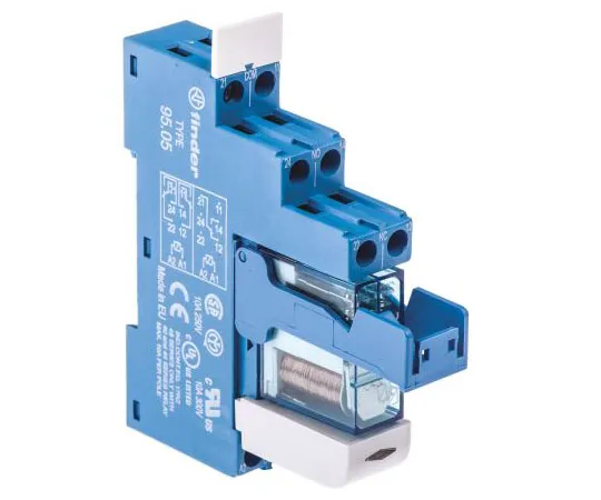 63-7646-07 Finder 12V dc DIN Rail Interface Relay Module, DPDT 48.52.7.012.0050SPA