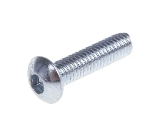 63-7577-08 RS Pro M3 x 12mm Hex Socket Button Screw Bright Zinc Plated Steel 483-9565