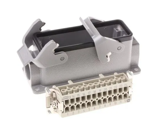 63-7567-70 Han E Series 24 Way Female 16A Connector Kit, includes Housing, Insert 09300241230+09330242701