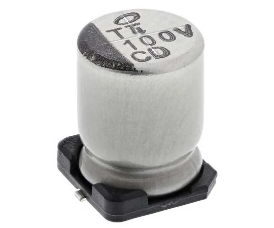 63-7746-63　Nichicon 100μF 35V dc Aluminium Electrolytic Capacitor, Surface Mount 8 (Dia.) x 10mm +105°C 8mm　UCD1V101MNL1GS