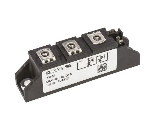 63-7666-09 IXYS, MCC56-12io1B, Dual Thyristor Module SCR, 64A 1200V, 7-Pin TO-240AA MCC56-12IO1B