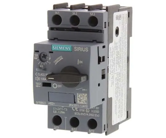 63-7721-98 Siemens Sirius Innovation 690 V Motor Protection Circuit Breaker, 3P Channels, 7 → 10 A, 6 kA 3RV2011-1JA10