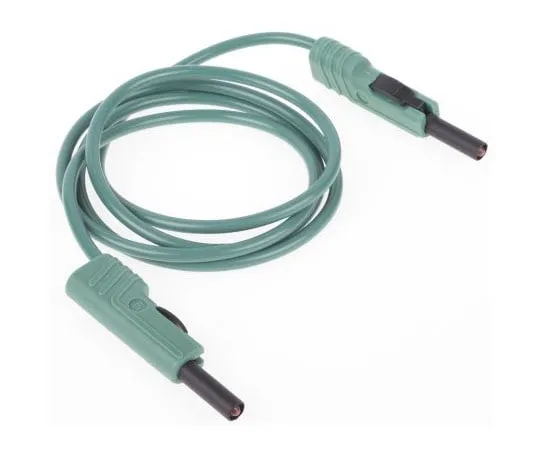 63-7596-24 Hirschmann Test & Measurement Patch Cord, 16A, 30 V ac, 60 V dc, Green, 1m Lead Length 973646104