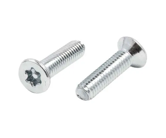 63-7573-87 Bright Zinc Plated Flat Steel Tamper Proof Security Screw, M3 x 12mm 482-8133